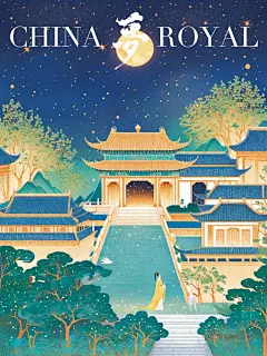 皇城旧梦插画-绿色系 (1)