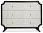 Radiant Burst Hollywood Regency Bone Inlay Cream Black Dresser - contemporary - dressers chests and bedroom armoires - Kathy Kuo Home