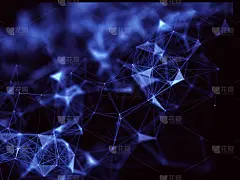 三维低聚神经丛背景与网络连接，未来的科学设计
