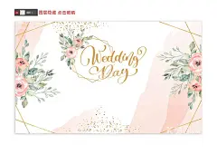 婚庆背景  - 源文件下载【酷图网】婚庆,婚礼,结婚,背景画,简约,浪漫,喜庆,水彩玫瑰花,粉红玫瑰花,水彩笔触,六边形框,