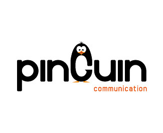 国外PinGuin通讯公司logo设计欣...