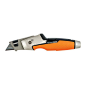 The Fiskars Pro Painter’s Utility Knife features a 5 Gallon paint bucket opener that allows you to easily open stubborn paint bucket lids. Includes #1 size flathead screwdriver bit, perfect for outlet covers and opening paint cans. Reinforced metal end pr