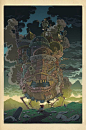 宫崎骏的动画电影海报绘画创作