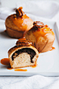 Chocolate Pecan Brioche Buns with Salted Caramel Sauce : 
If you've been reading my blog for the last few months, you'll know that I 
have been working away from home this summer. I left at the beginning of 
June, so it's been about four months. The job w