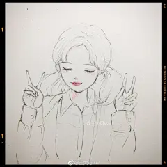 插画一天一画手绘手绘头像 ​​​​