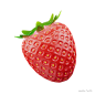 草莓anggur - @到位啦UI素材 水果3D模型素材下载