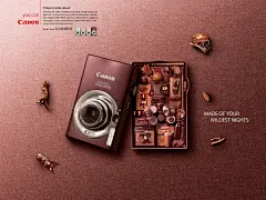 Canon Cameras : Canon Camera advertising imagery for photographer Sophie Broadbridge. All items shot separately in the studio and comped in in post production. 
