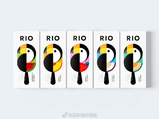 RIO冰淇淋LOGO及包装设计欣赏！几何...