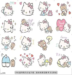 a@飞天胖虎 line贴图表情包贴纸Hello Kitty (with Tiny Chum)  Hello Kitty的好朋友Tin