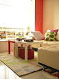 现代简约风格跃层二室二厅客厅沙发茶几装修效果图