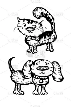 狗和猫的角色。