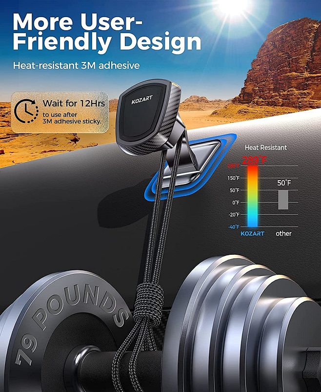 MAXBOOSTPOWER 4-Pack Magnetic Car Phone Mount - Air Vent Holder, 360° Rotation, Universal For Smartphones