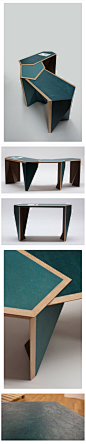 Native办公家具设计，一张桌子拉开可以变3张，有点类似于俄罗斯套娃的感觉，但是很实用。