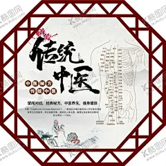 传统中医 【酷图网】中医,中药,传统文化,穴位图,边框