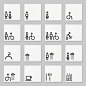 Architectural signs incorporating the Lisbon range of pictograms by Marca Designs.
