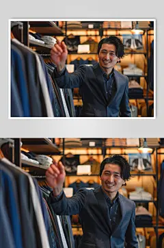 AI数字艺术西装定制西服店摄影图-众图网
