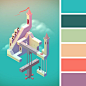 Monument Valley is one of those rare and Brilliant Games that is both beautiful and ingenious! - The UI is entirely encapsulated in the game play via the environment. Gears, switchs, buttons, foot pads, wall panels... a little bit of secondary colour per 