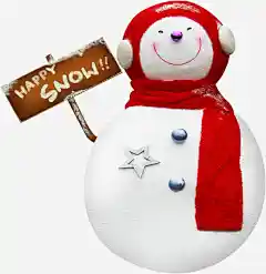戴围巾的雪人动漫人物