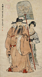 【光绪丙申（1896）年作 进士簪花 立轴 设色纸本】