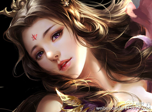 CG插画 3D游戏人物 美少女角色原画
