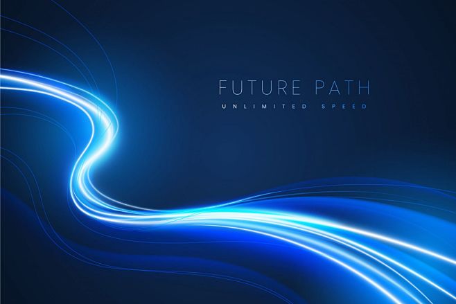 流畅动感的蓝光曲线素材封面大图