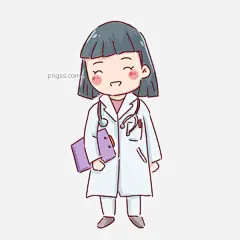 卡通医疗儿科可爱亲切温柔女医生形象图片大小2000x2000px 图片尺寸1.12 MB 来自PNG搜索网 pngss.com 免费免扣png素材下载！白大褂#病例板#插画#插图#大夫#儿插#儿科#卡通手绘#卡通形象#漫画形象#听诊器#微笑#笑容#