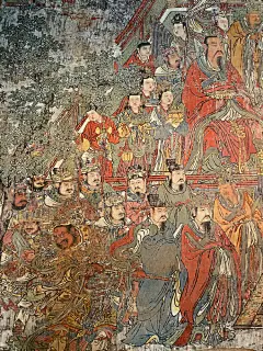 山西运城稷益庙明代壁画，在运城博物馆1：1高清复制件展出 ​​​​