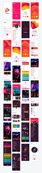 音乐app ui 模板 iplaymusic uikit .xd素材下载 - 豆皮儿