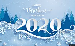 创意数字剪纸新年海报