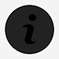 信息圆形黑色基本用户界面 https://88ICON.com 信息 圆形黑色基本用户界面