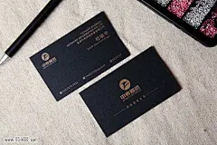 网络信息公司名片欣赏   黑色烫金名片欣赏-【尚可名片】