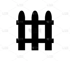 fence icon in on white background