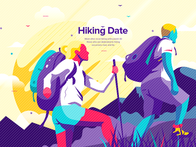 Hiking Date Illustra...
