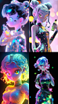 GhislainLamarche_A_girl_with_a_pen_in_her_hand_cool_holographic_f2e0f4b3-13d6-4e75-ba31-924cd99a340e