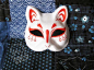 丸子部落の森纯手绘cosplay怪化猫面具 和风纸浆猫，狐狸面具-淘宝网