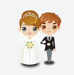 婚庆浪漫名片高清素材 卡通 婚庆 新郎新娘 免抠png 设计图片 免费下载