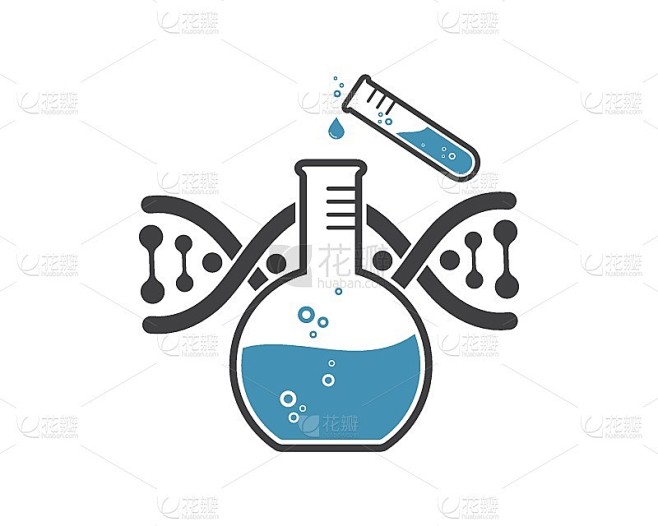 实验室图标标志矢量插图设计