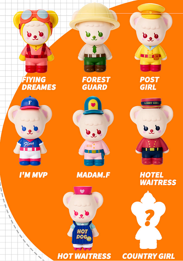 名创优品芙儿小姐第二代盲盒miniso奇萌泰迪可爱少女心桌面摆件淘宝网