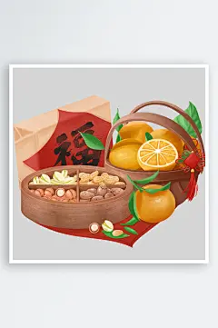 新年喜庆手绘剪纸插画元素-众图网