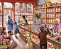 Cozy Candy Shop Comida e Bebida Jigsaw Puzzle