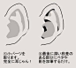 #绘画教程# #人体教程# 耳朵的画法参考及绘画要点
画师twi@inu_33  ​​​​