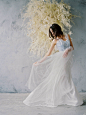 Ethereal winter bridal inspiration in smoky grey and blue tones | Taiwan Wedding Inspiration
