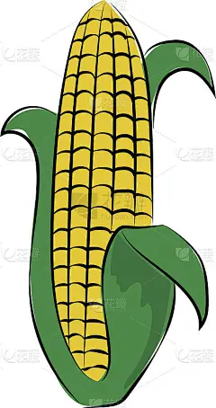 玉米手绘草图矢量图标