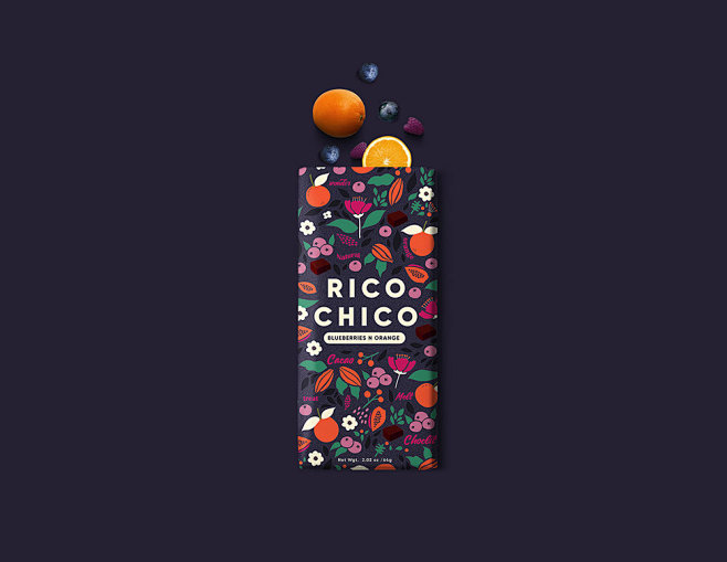 Rico Chico插画风格水果味巧克力...