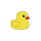 原创纹身贴 小黄鸭Rubber Duck 可爱 大黄鸭 橡皮鸭 TATOO刺青贴