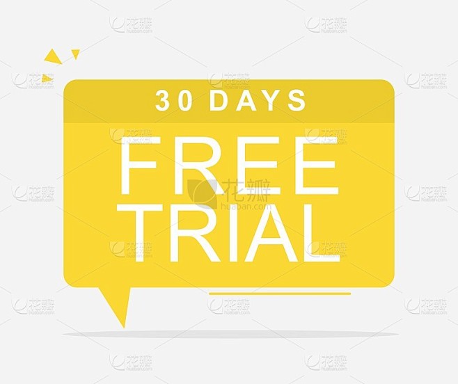 Design about free 30 days trial banner