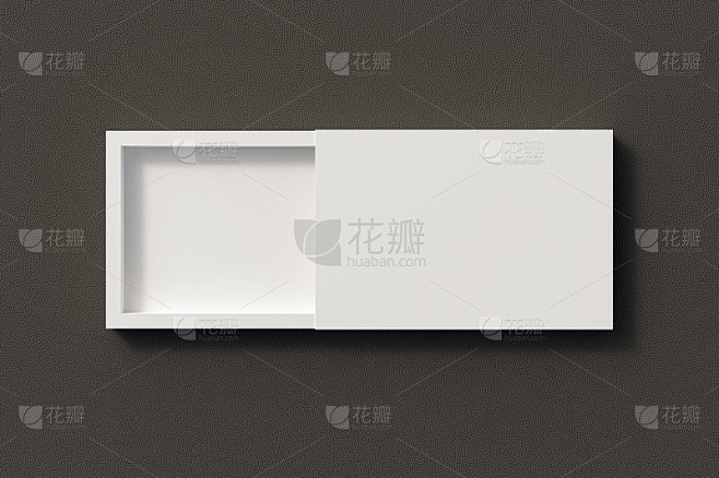 空白打开的平板幻灯片礼品盒