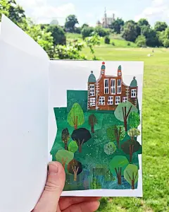 Clover Robin：将看到的风景以手绘加剪纸变成美丽的拼贴风景插画 - 手工客，高质量的手工，艺术，设计原创内容分享平台