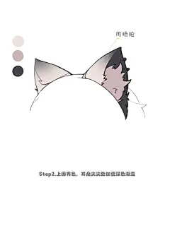 新手板绘入门小教程 | 兽耳画法