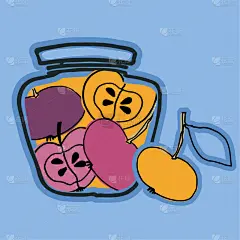 广口瓶,绘画插图,有机食品,健康食物,矢量,装入罐中,纯素食主义,炖苹果汤,化妆舞会服,九月